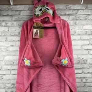 Lazy One Owl Blanket Hoodie Kids Wearable NWT